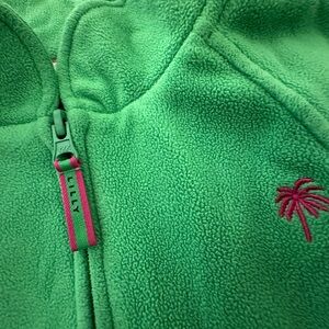 EUC Women’s Lilly Pulitzer Green Fleece Jacket Sz M